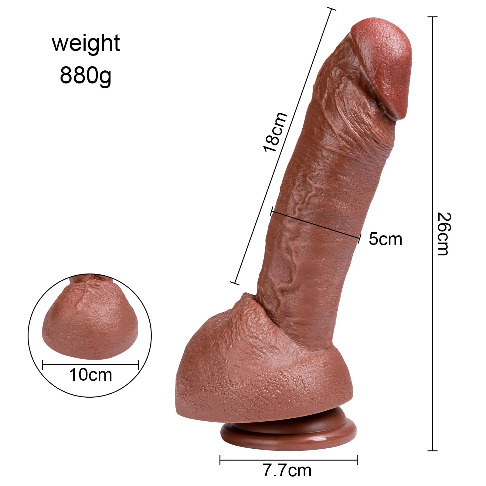 10 Inch Realistic Thick Dildo with Discreet Packaging