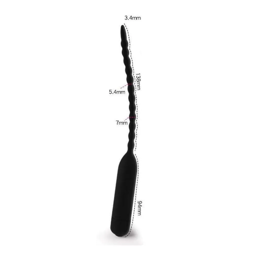 10-Speed Vibrating Beaded Urethral Plug