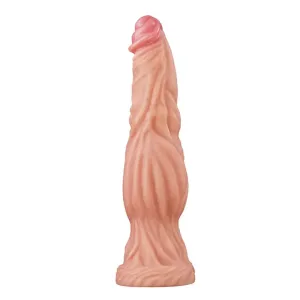 10.5-inch Lovetoy Flesh Pink Silicone Dildo with Suction Cup