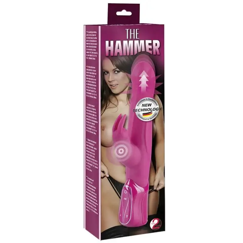 11.5-inch Pink Thrusting Rabbit Vibrator with Clit Stim and 10-functions