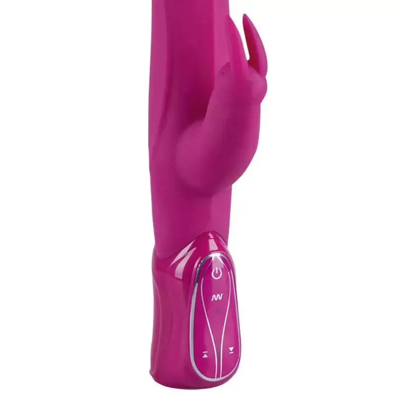 11.5-inch Pink Thrusting Rabbit Vibrator with Clit Stim and 10-functions