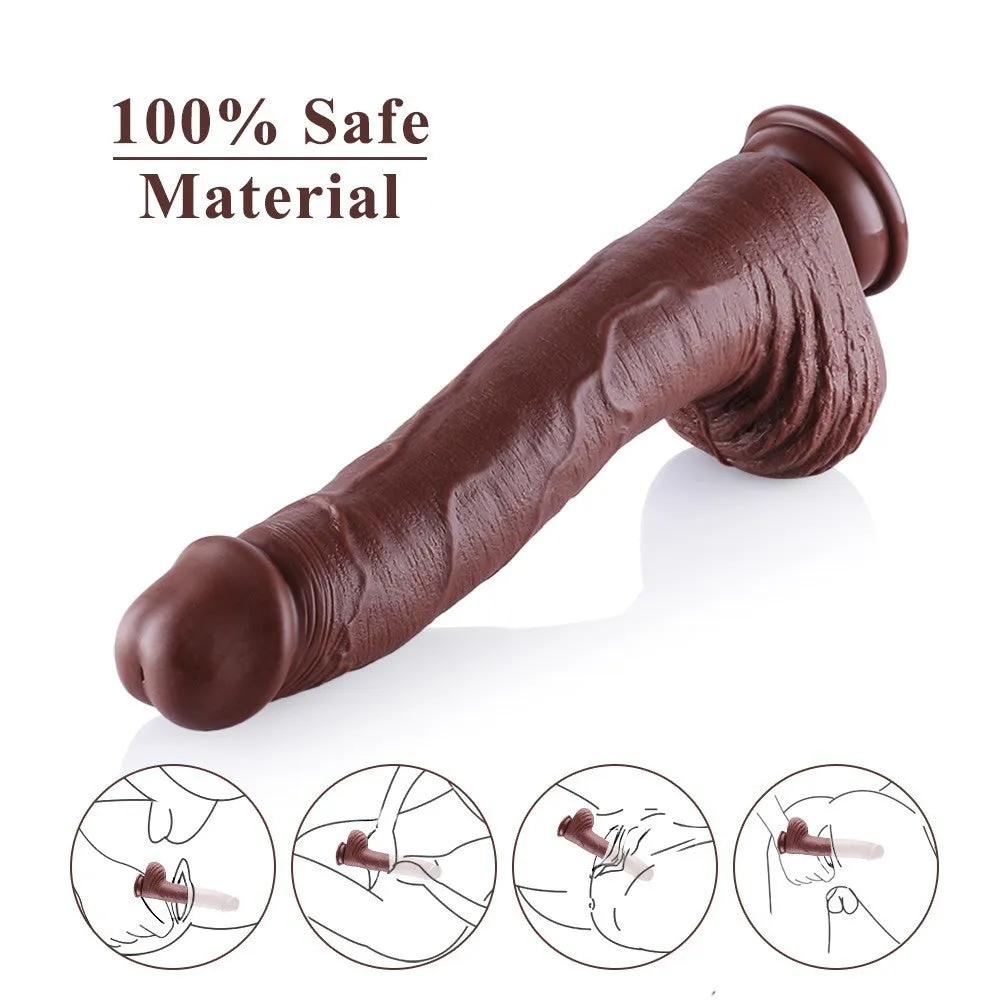 12.4 Monstrous PVC Dildo Attachment for Hismith Sex Machines