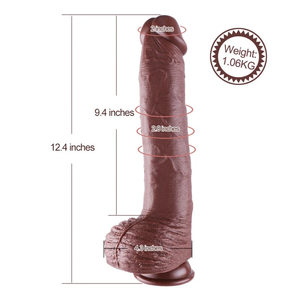 12.4 Monstrous PVC Dildo Attachment for Hismith Sex Machines