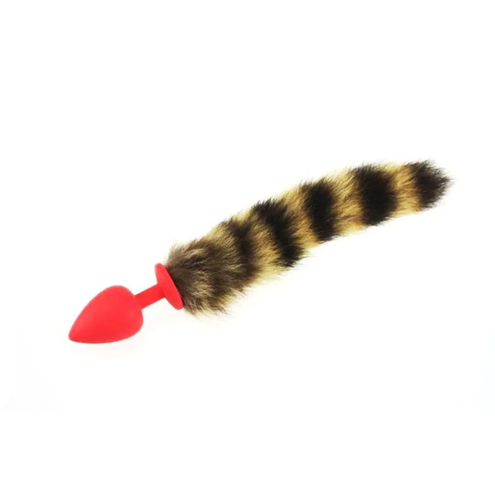 14 Stylish Raccoon Tail Plug with Large Silicone