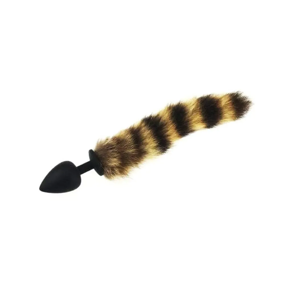 14 Stylish Raccoon Tail Plug with Large Silicone