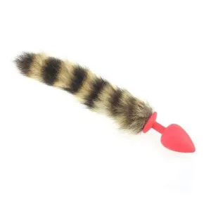 14 Stylish Raccoon Tail Plug with Large Silicone