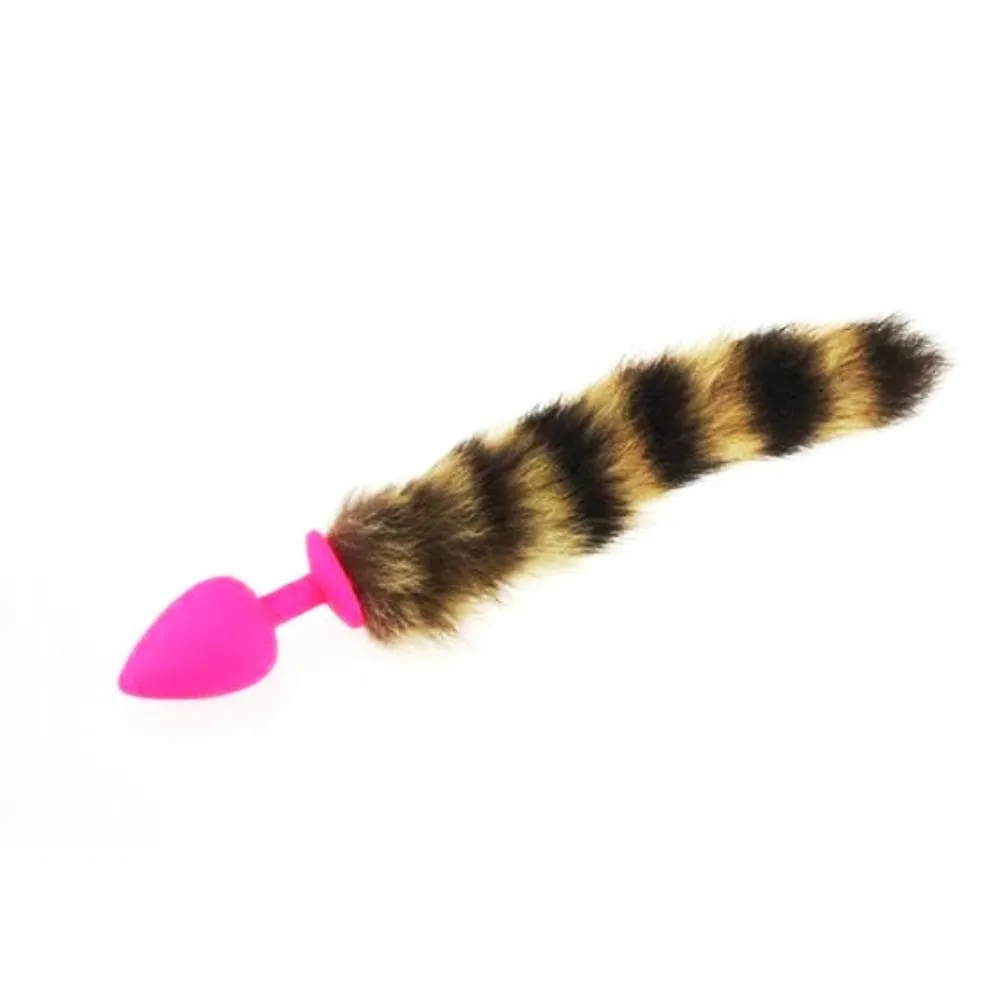14 Stylish Raccoon Tail Plug with Large Silicone