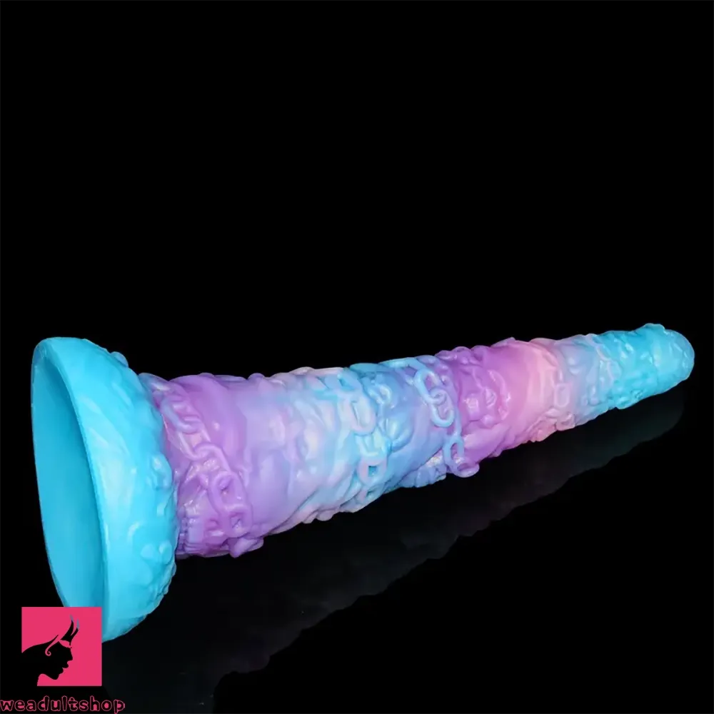 15.35in Iron Chain Long Thick Silicone Skull Giant Monster Cock Dildo