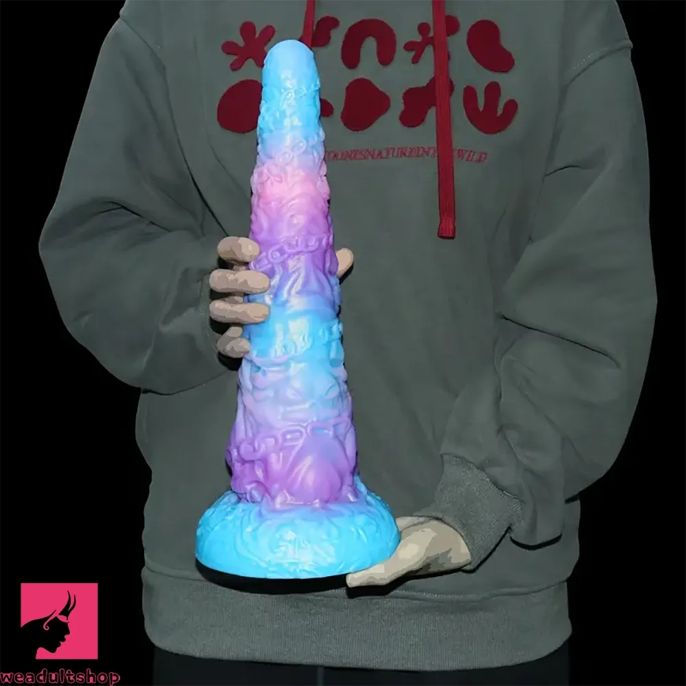 15.35in Iron Chain Long Thick Silicone Skull Giant Monster Cock Dildo