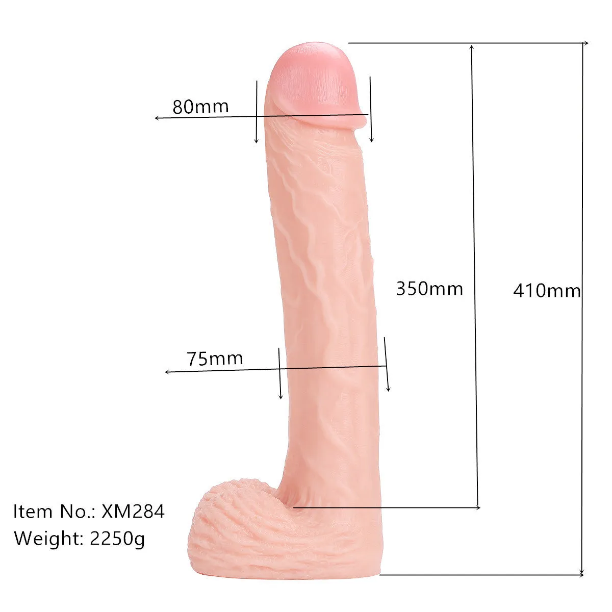 16.14 Inch Giant Realistic Silicone Cock Dildo - Huge Silicone Strong Dildo Realistic Penis for G-Spot Stimulation Dildos Anal Sex Toys for Women and Couple