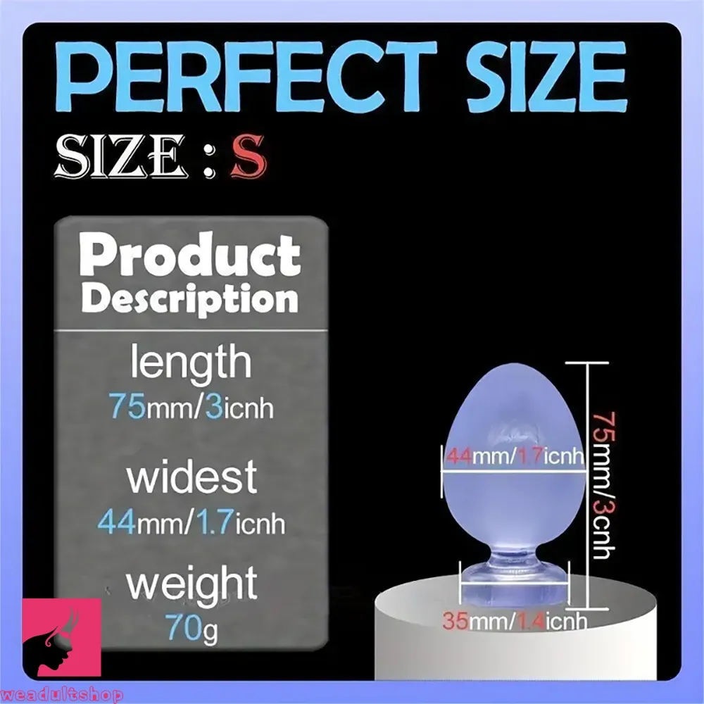 3in 3.3in 3.9in 4.5in 5.1in 5.7in Thick Anal Small Clit Sex Butt Plug Dildo