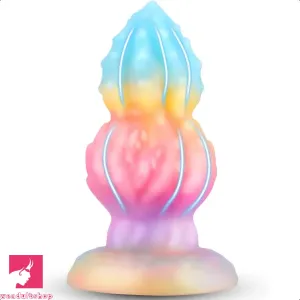 4.8in 5.1in Thick Butt Plug Realistic Silicone Knot Dildo Anal Clit Adult Toy