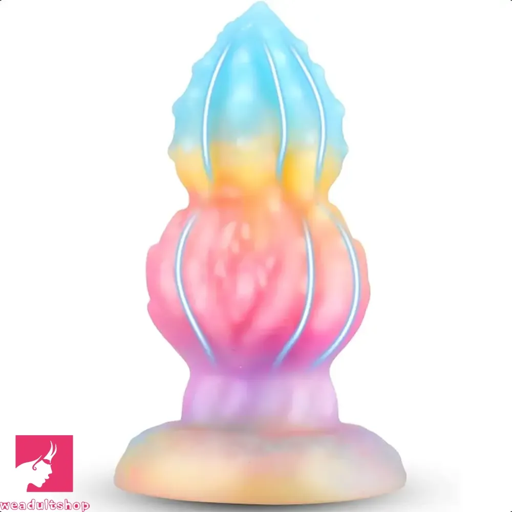 4.8in 5.1in Thick Butt Plug Realistic Silicone Knot Dildo Anal Clit Adult Toy