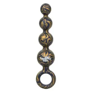 5-inch Colt Silicone Black Splashproof Large Anal Beads
