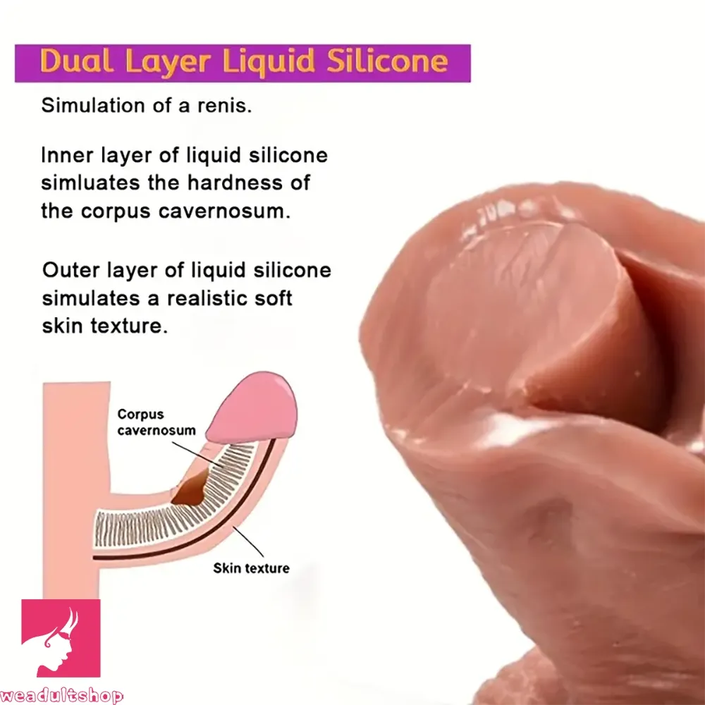 8.5in 9in 9.4in Thick Big Feeling Silicone Soft Dual Density Massage Dildo