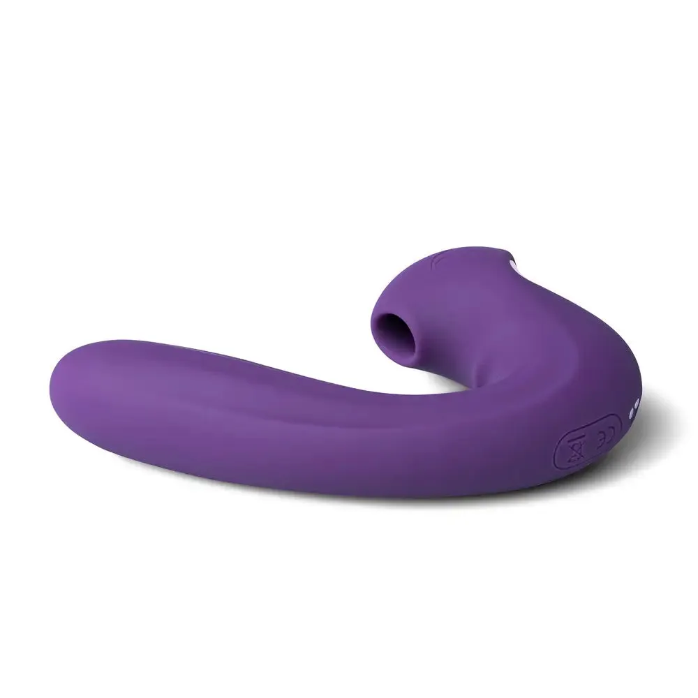 9.8-inch Silicone Purple Rechargeable Clitoral Sucking Vibrator
