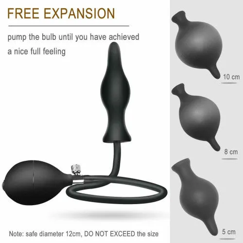 Anal Expander Manual Inflatable Butt Plug 11 cm