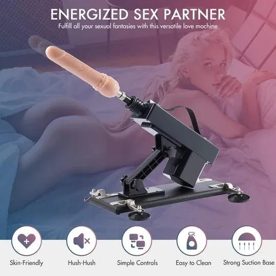 Automatic Fucking Sex Machine with Realistic Dildo