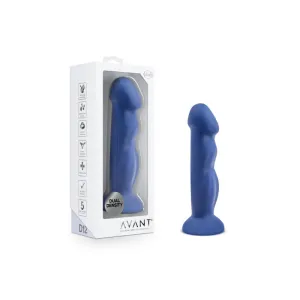 Avant D12 Suko 8 in. Dual Density Silicone Dildo Indigo