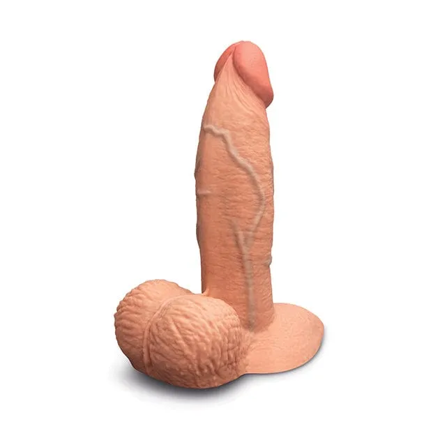 B Vibe - Slipskin 6 Girthy Realistic Dildo (Mocha)