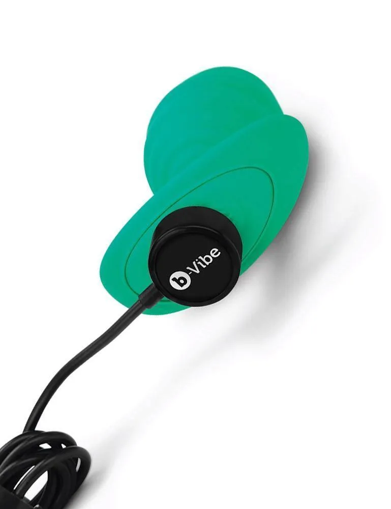 b-Vibe Texture Butt Plug Twist. Green. Large