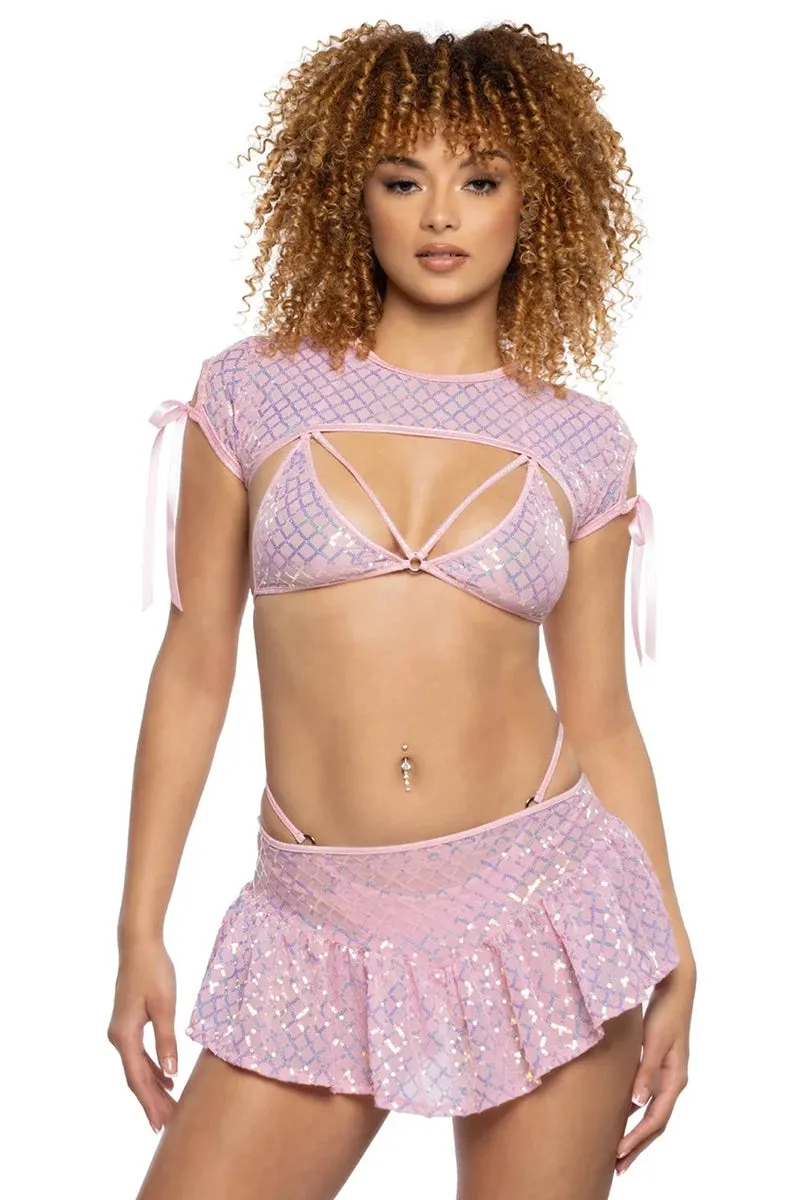 Baby Pink Sequin Bottom