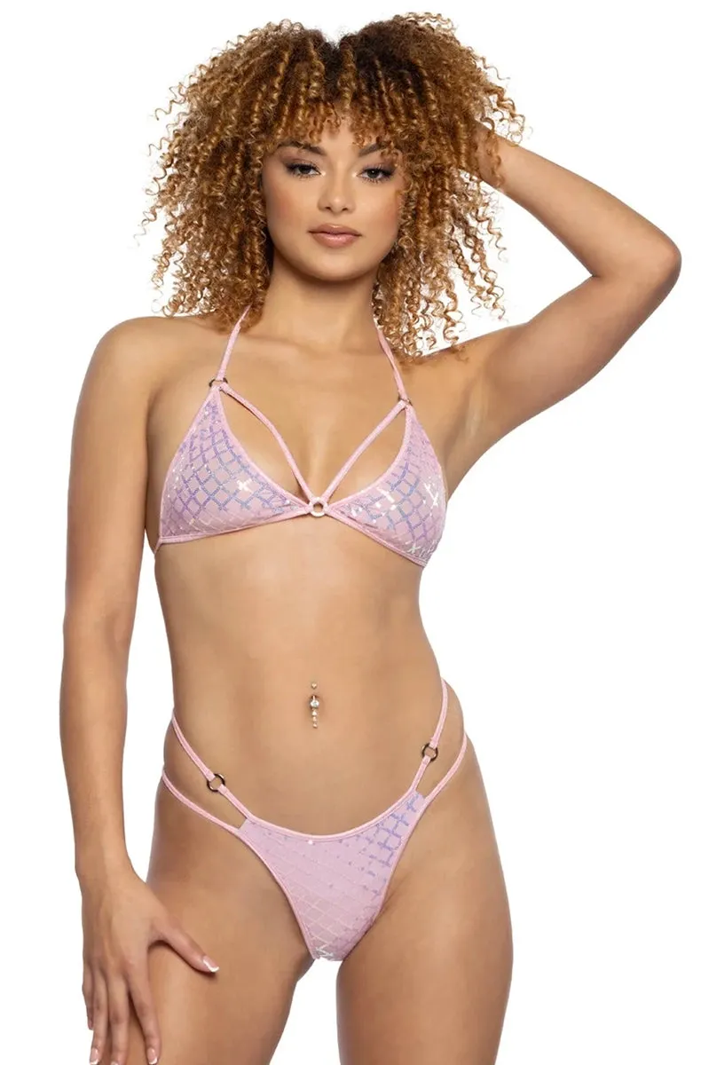Baby Pink Sequin Bottom