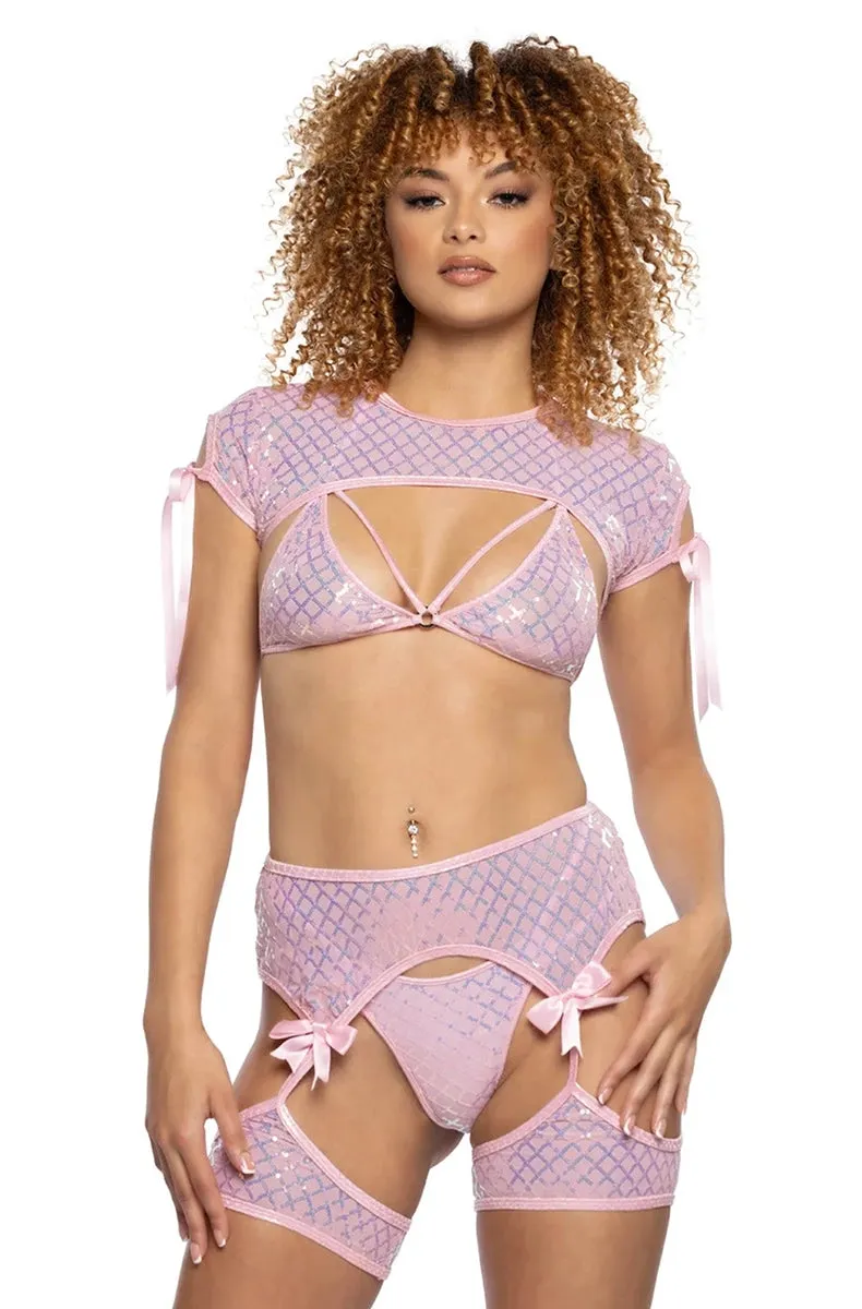 Baby Pink Sequin Chaps
