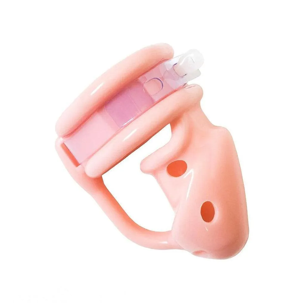 Birdlocked Silicone Classic Chastity Device. Pink
