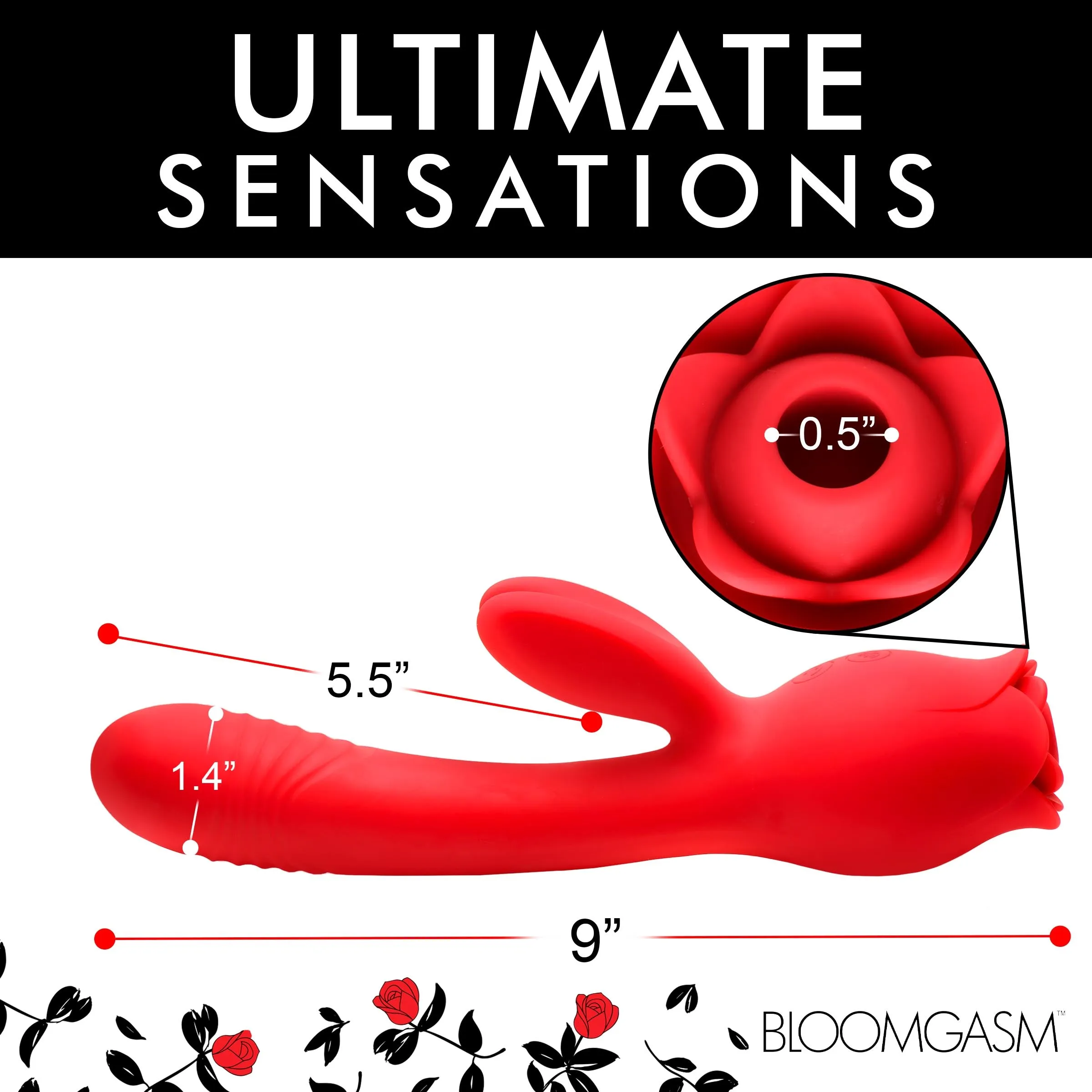 Blooming Bunny Sucking And Thrusting Silicone Rabbit Vibrator