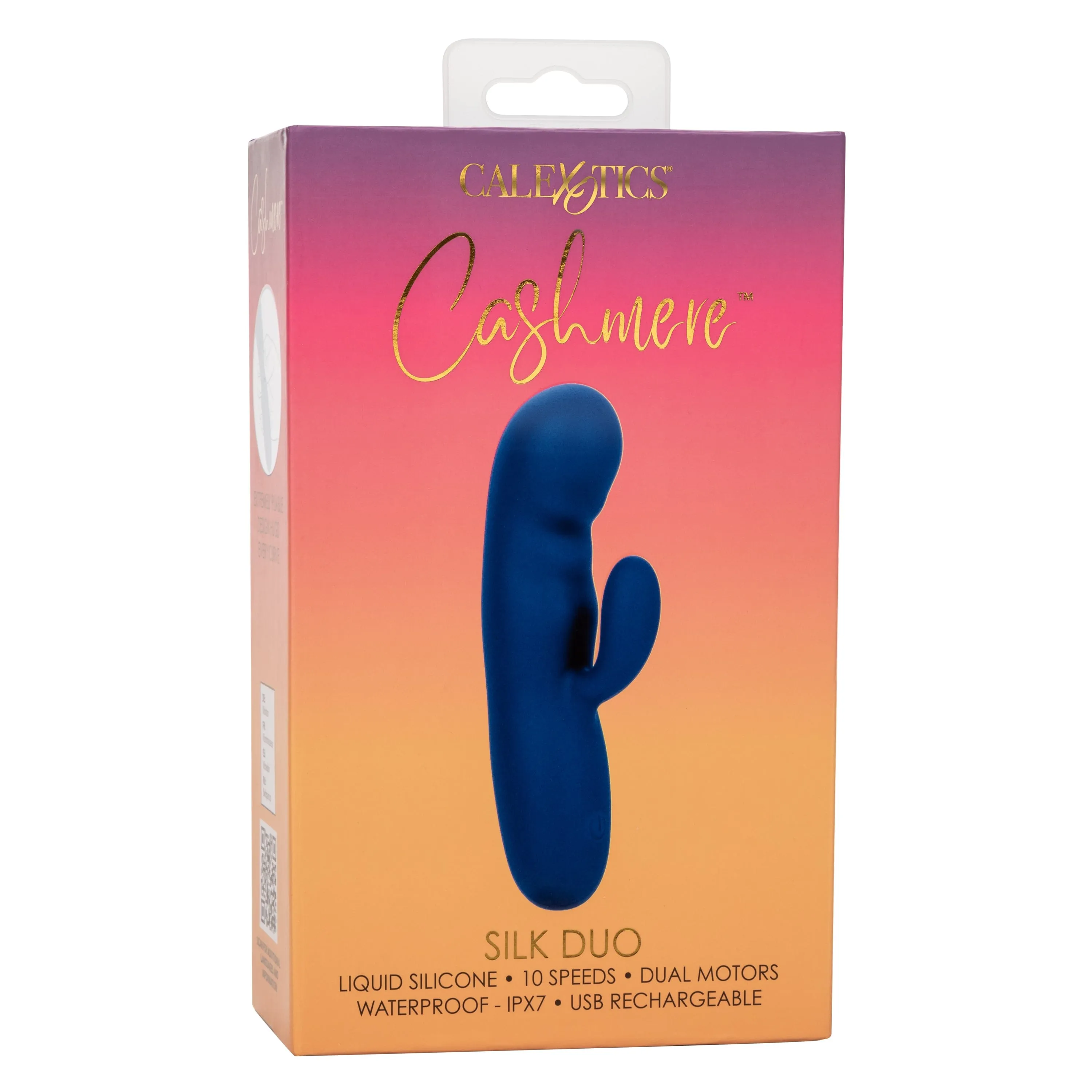 California Exotics - Cashmere Silk Duo Rabbit Vibrator (Blue)