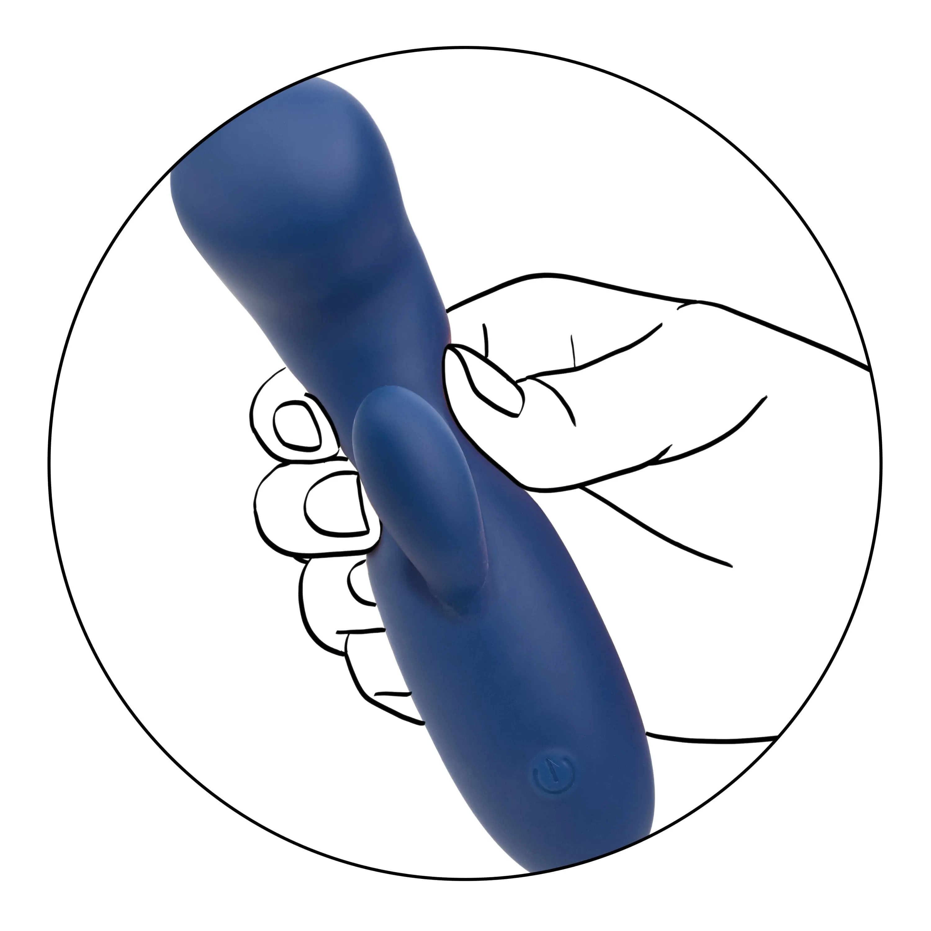 California Exotics - Cashmere Silk Duo Rabbit Vibrator (Blue)