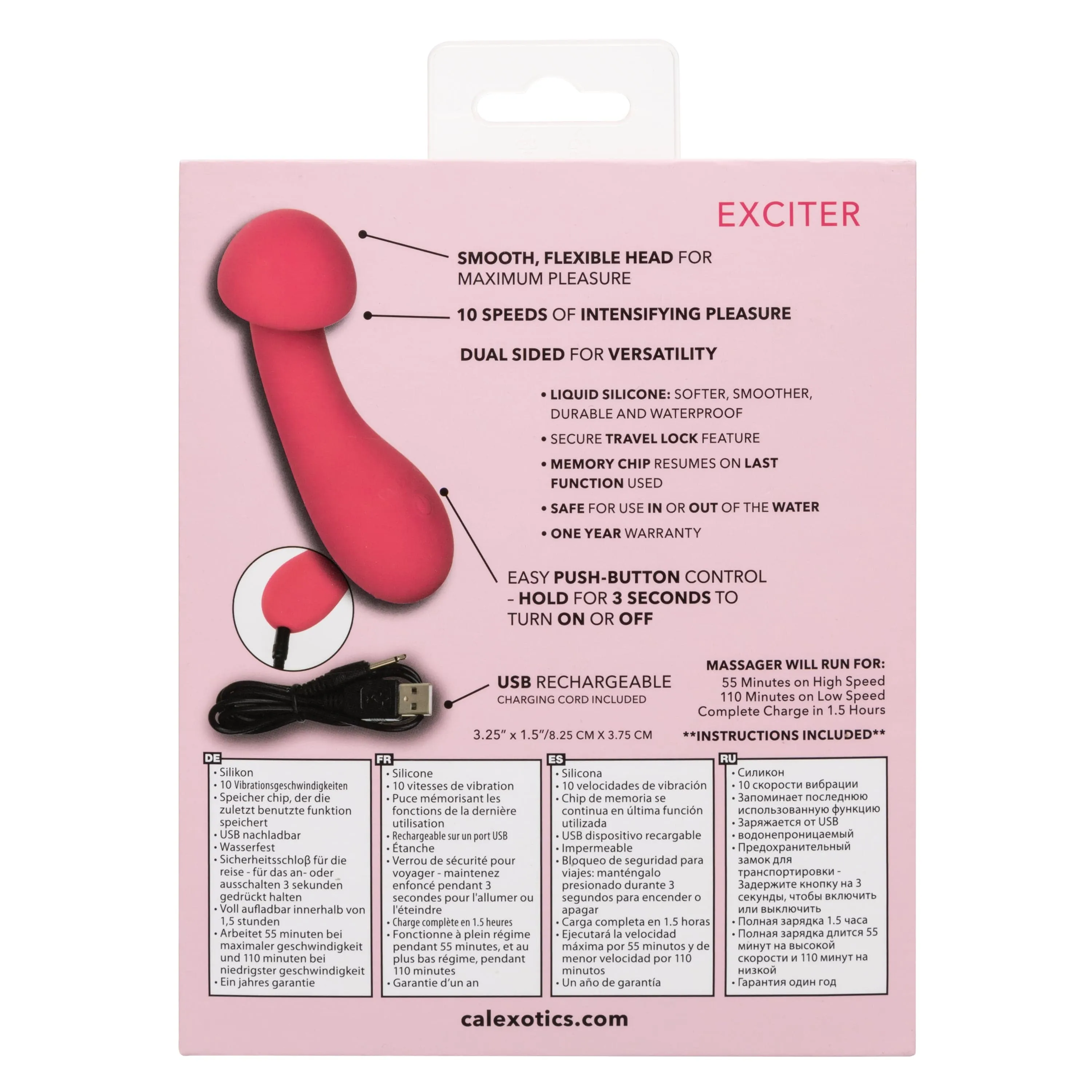 California Exotics - Liquid Silicone Pixies Exciter Clit Massager (Pink)