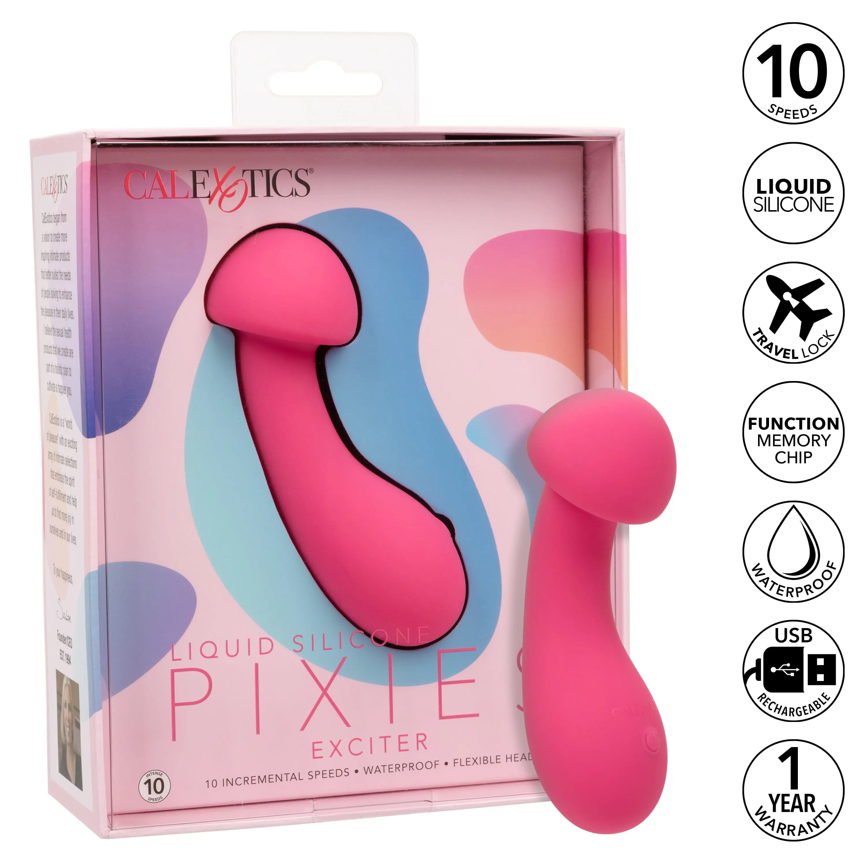 California Exotics - Liquid Silicone Pixies Exciter Clit Massager (Pink)