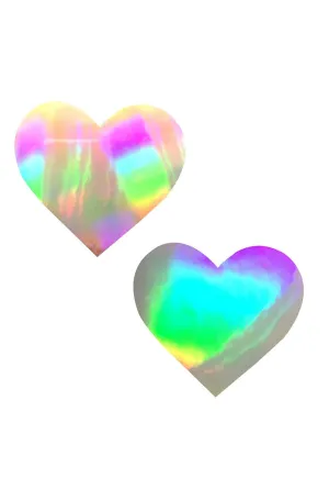 Care Bare Stare Holographic I Heart U Pasties
