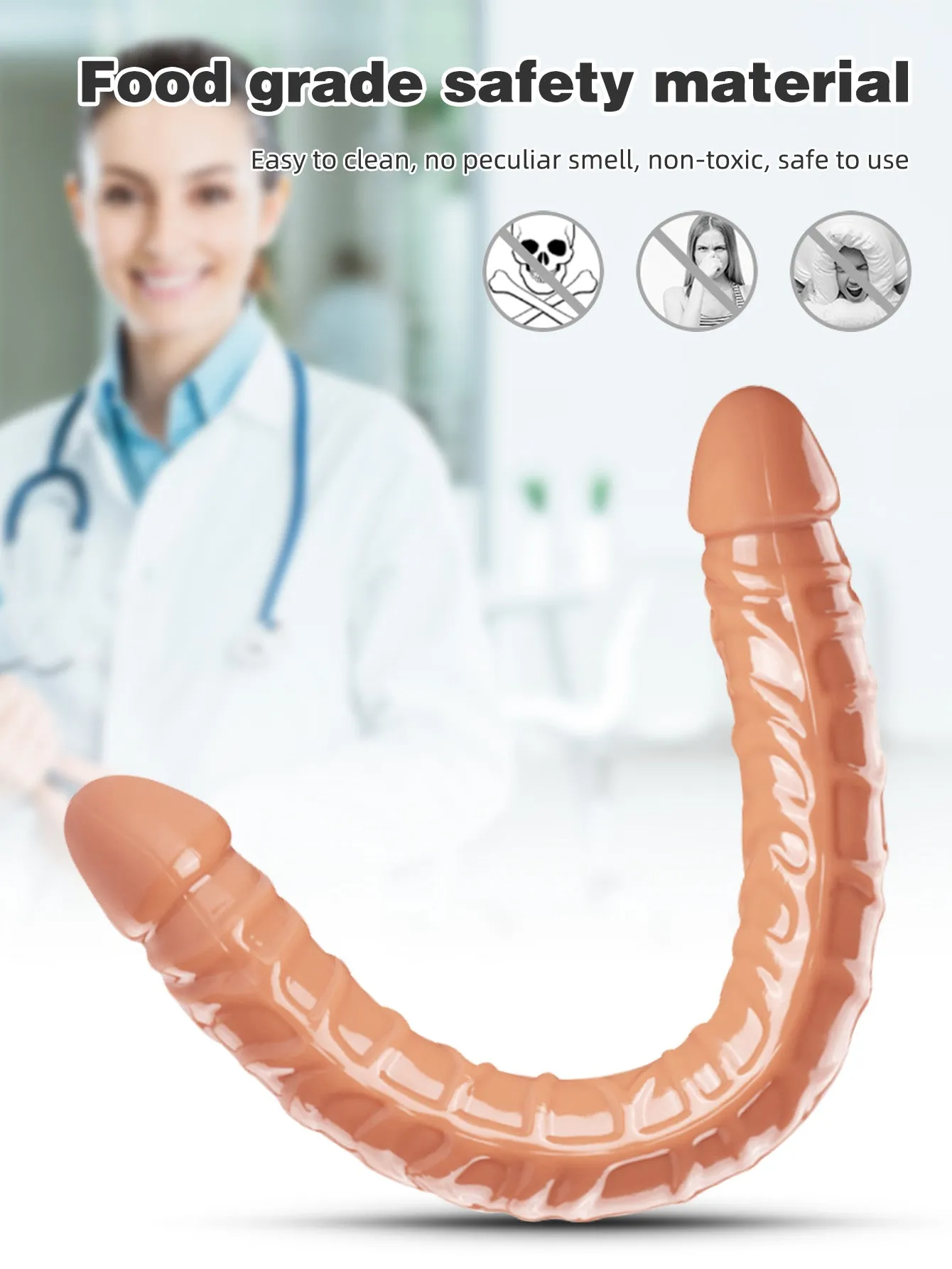 Double-end Dildos - 13 inch Long Silicone Doule Head Dildo for Women Couple Sex Toys