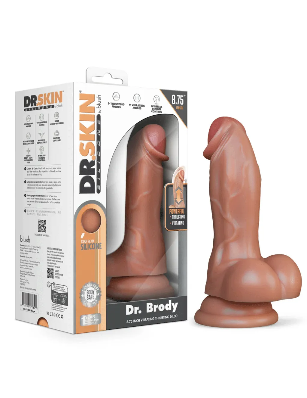 Dr. Brody Silicone Thrusting Dildo