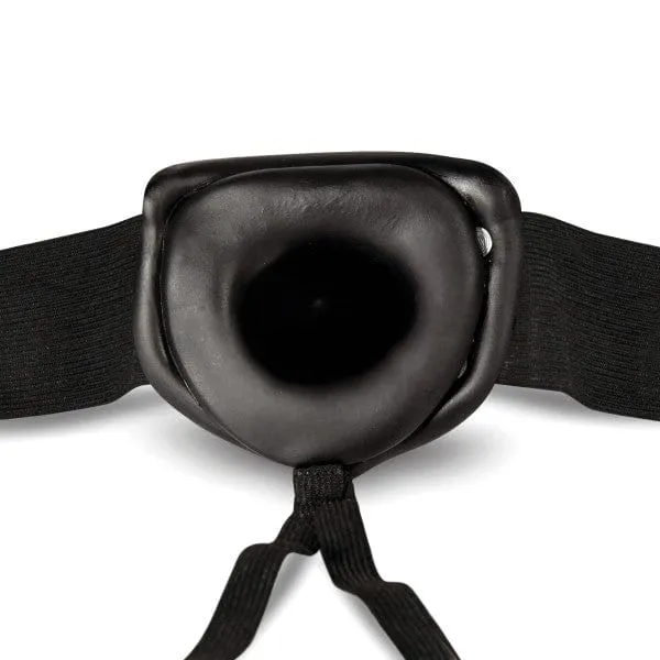 Dr Skin 6 Inch Hollow Strap-on Dildo & Harness - Black