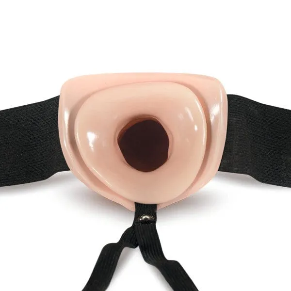 Dr Skin 7 Inch Hollow Strap-on Dildo & Harness - Vanilla