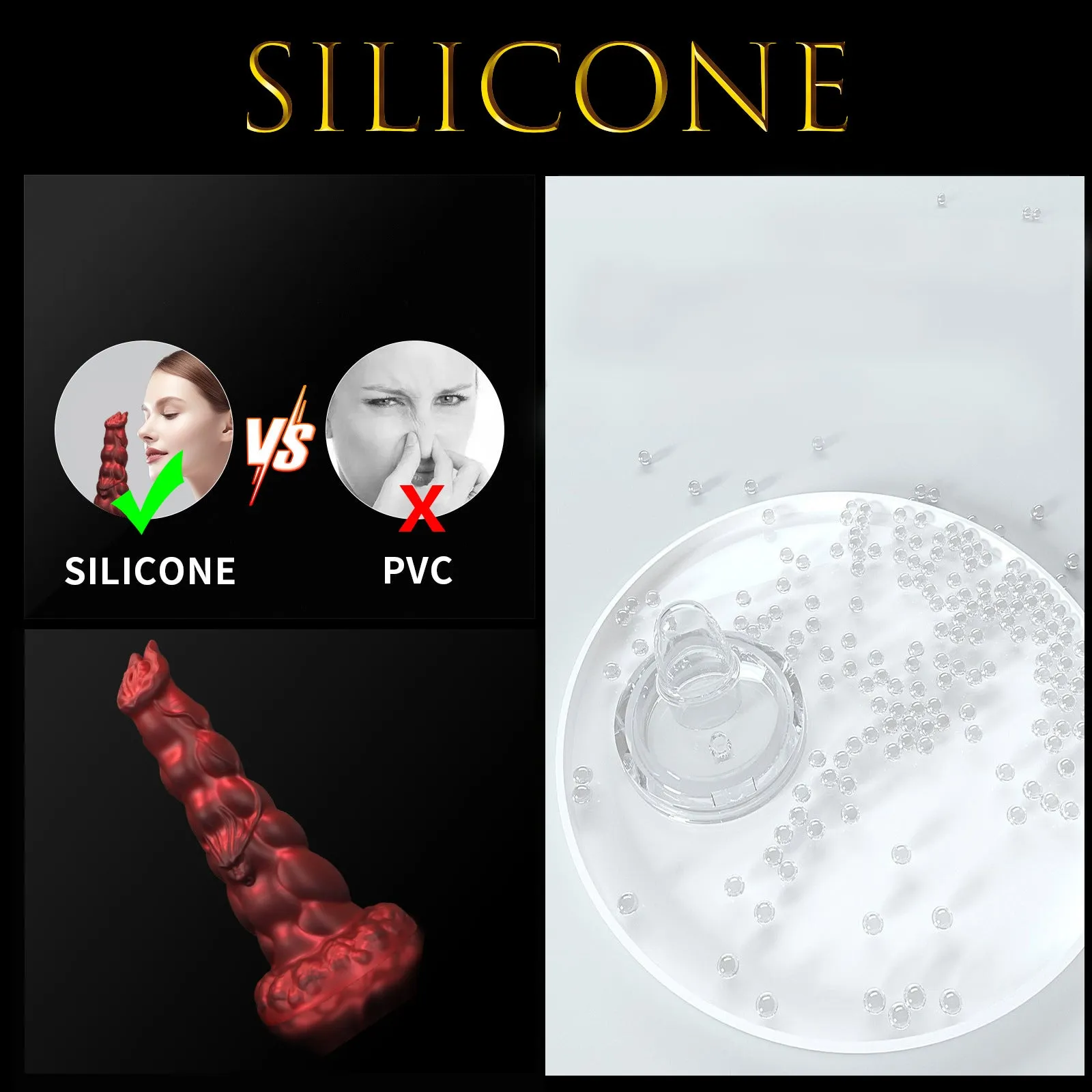 Dragon Dildo Butt Plug - Monsterdildo Silicone Tentacle Anal Sex Toy for Men Women
