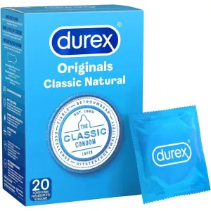 Durex Latex Classic Male Natural Condoms 20 Pack