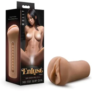 EnLust Molly Realistic Pocket Pussy Stroker with AI Image Gallery - Caramel