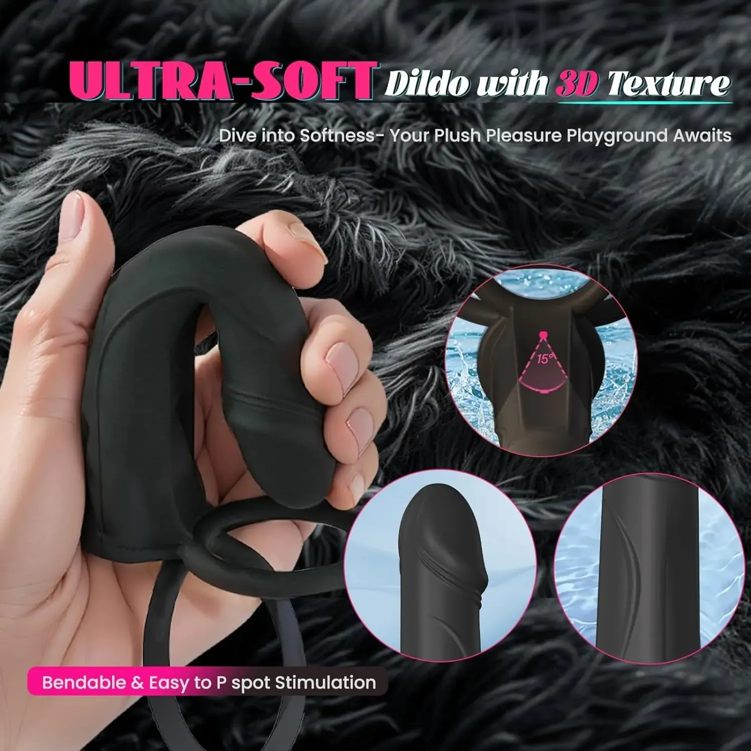 Euphoria - Strap On Anal Dildo with Vibrating Cock Ring