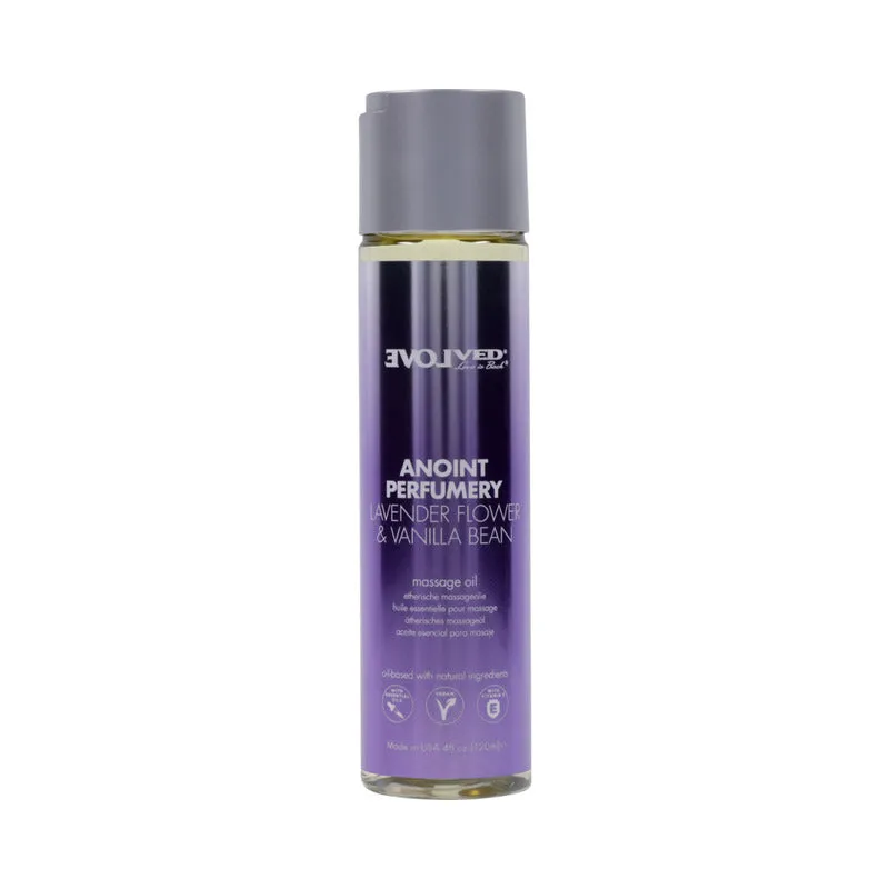 Evolved Anoint Perfumery Lavender Flower & Vanilla Bean Massage Oil 4 oz.
