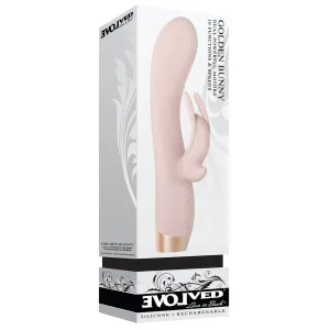 Evolved - Golden Bunny Dual Powerful  Rabbit Vibrator (Pink)