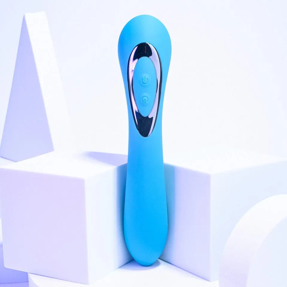 Evolved - Heads Or Tails Vibrating Dildo Clit Massager (Blue)
