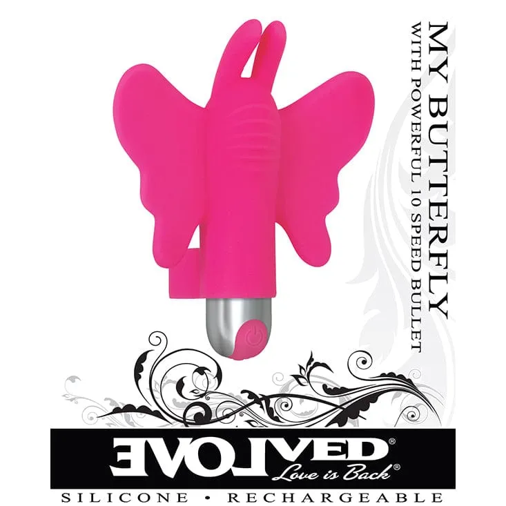 Evolved - My Butterfly Silicone Bullet Finger Vibrator (Pink)