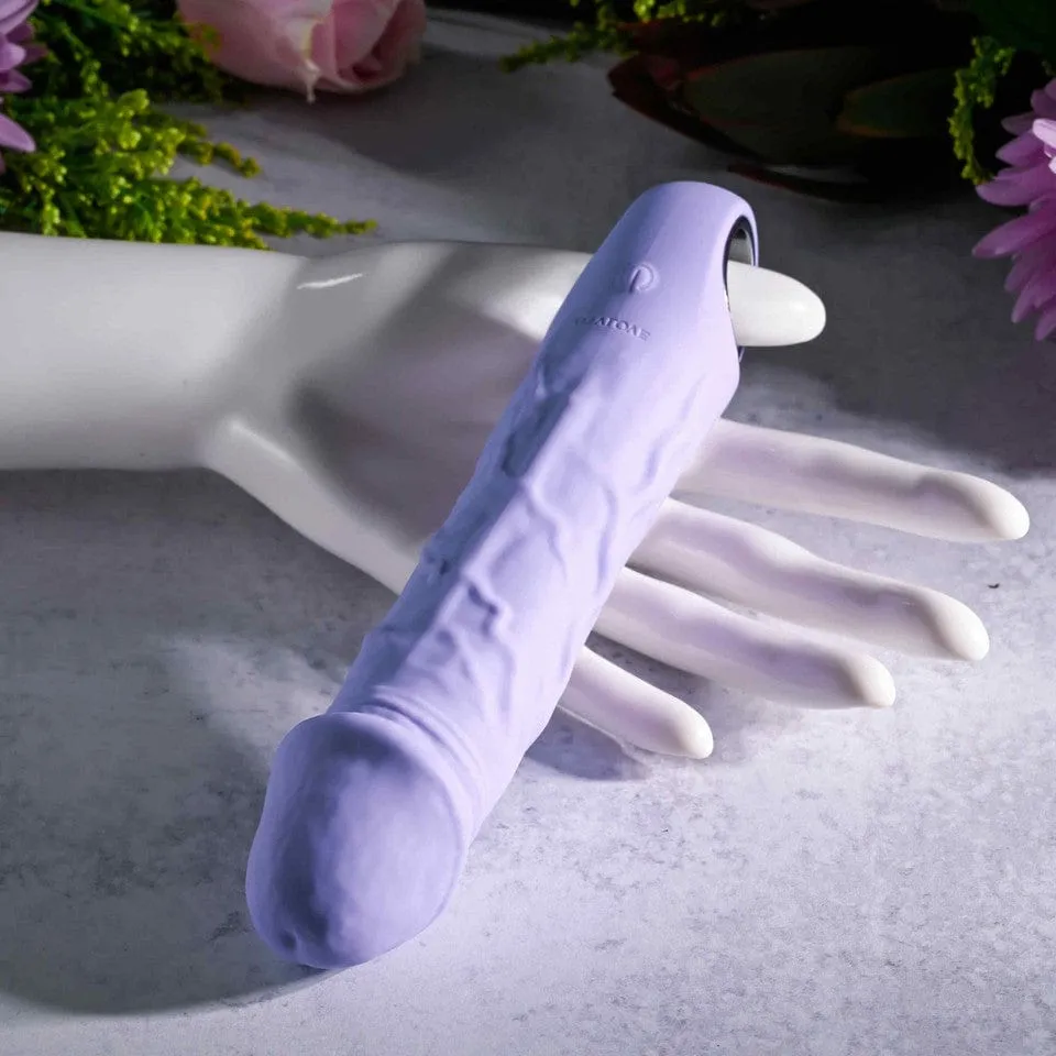 Evolved - Purple Fantasy Vibrating Realistic Dildo 7.25 (Purple)