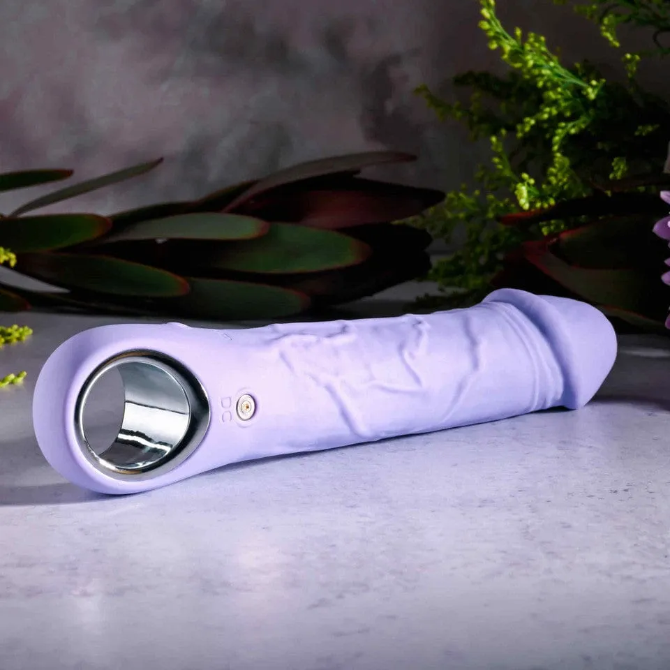 Evolved - Purple Fantasy Vibrating Realistic Dildo 7.25 (Purple)