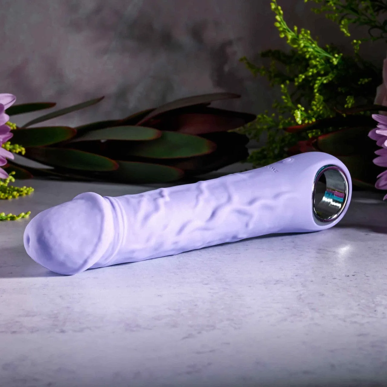 Evolved - Purple Fantasy Vibrating Realistic Dildo 7.25 (Purple)
